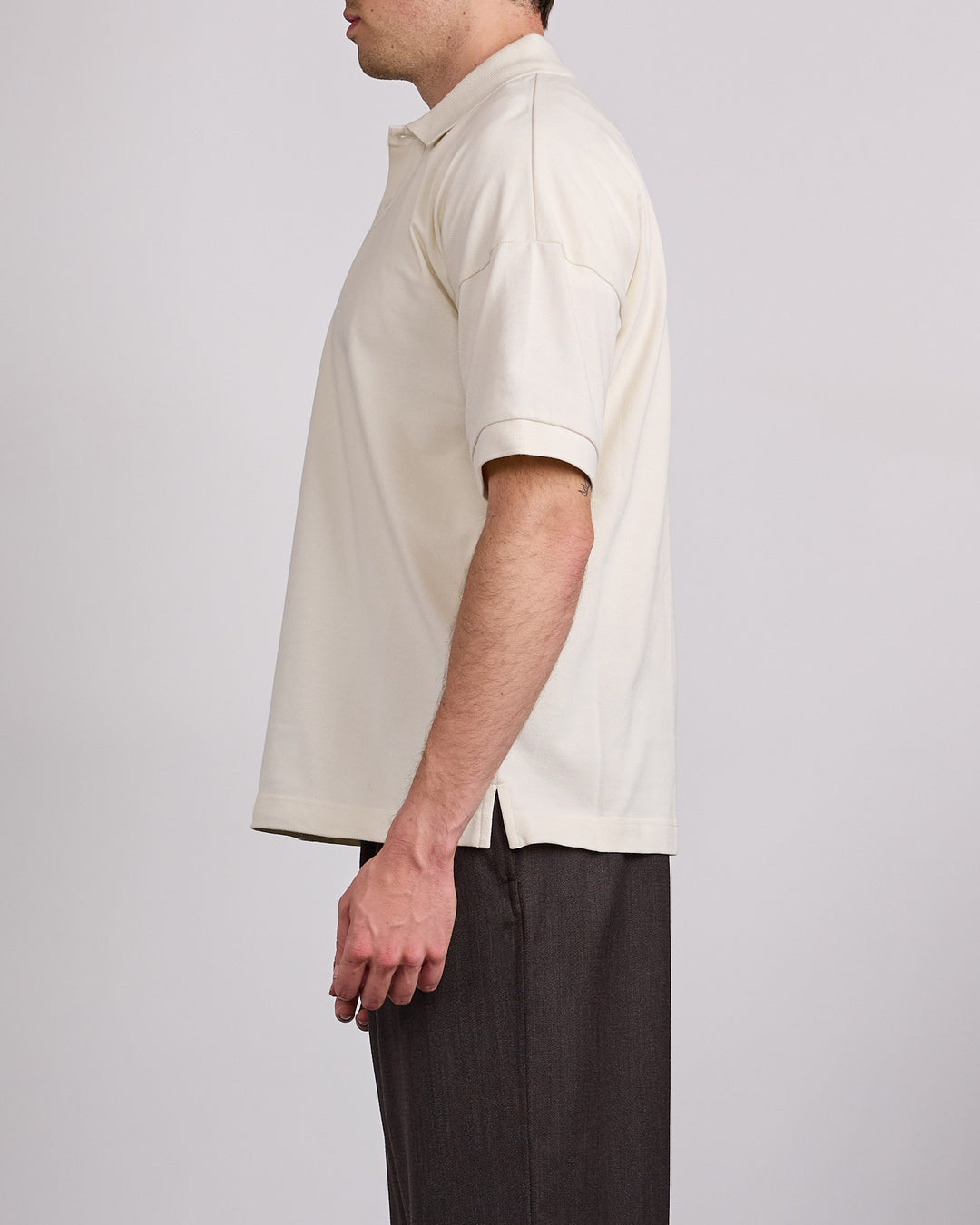 JW Anderson Anchor Embroidery Polo Shirt Off White