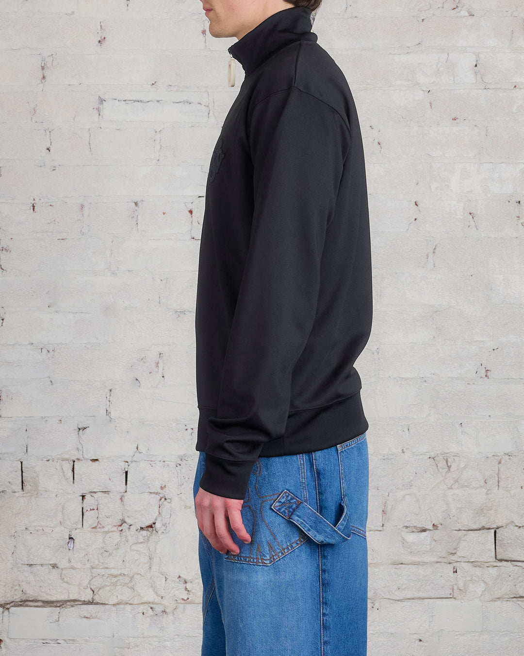 JW Anderson Anchor Half-Zip Compact Jersery Track Top Black