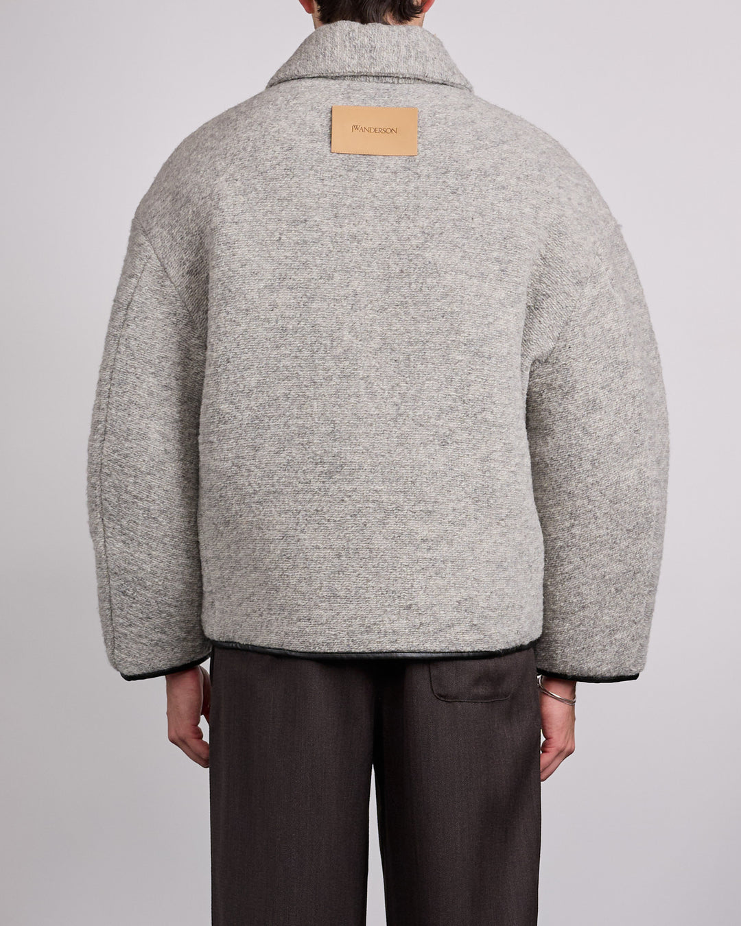 JW Anderson Contrast Trim Casual Jacket Grey Melange