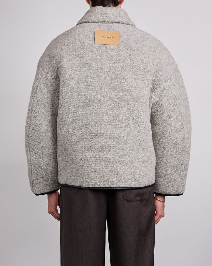 JW Anderson Contrast Trim Casual Jacket Grey Melange