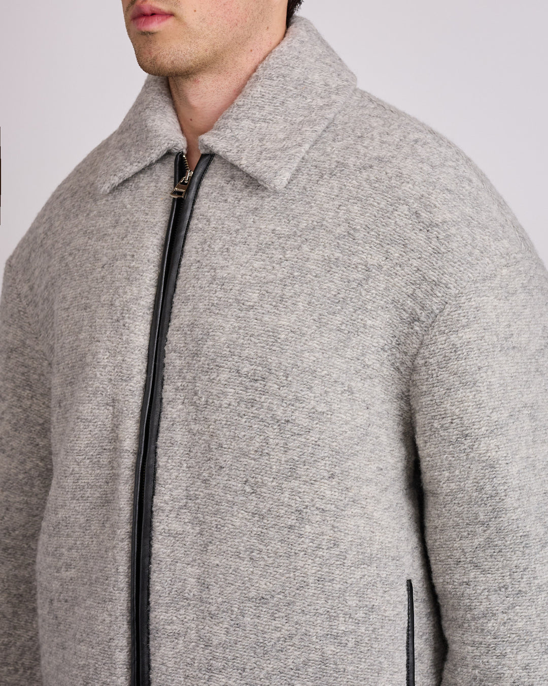 JW Anderson Contrast Trim Casual Jacket Grey Melange