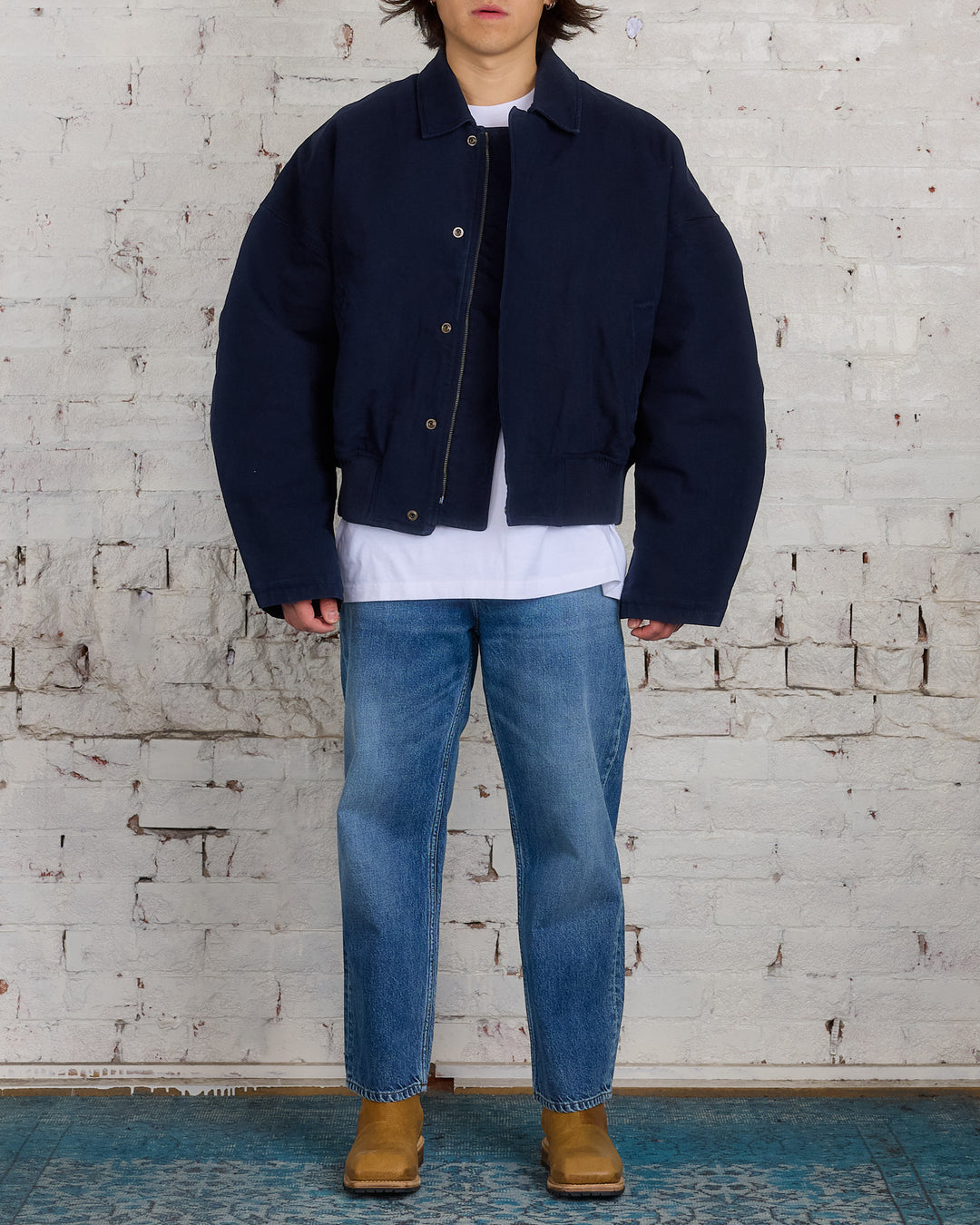 JW Anderson Cotton Canvas Blouson Navy