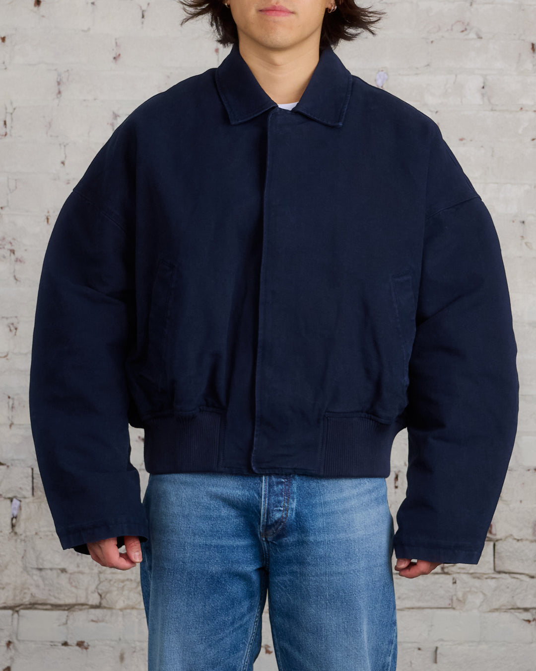 JW Anderson Cotton Canvas Blouson Navy