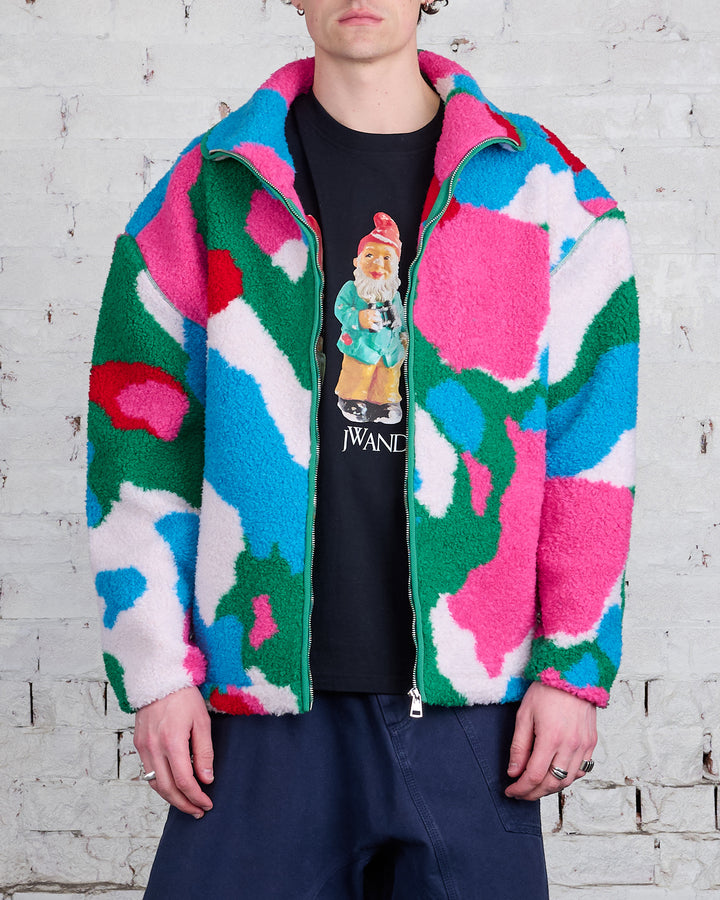JW Anderson Graphic Fleece Jacket Pink/Multi