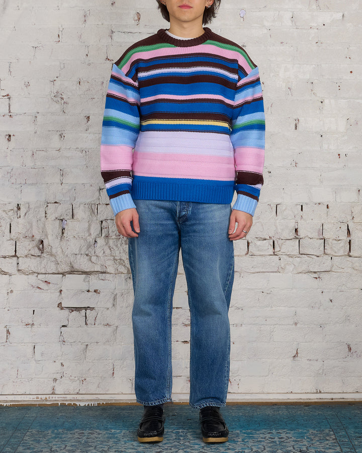 JW Anderson Multi-Stripe Crewneck Sweater Blue