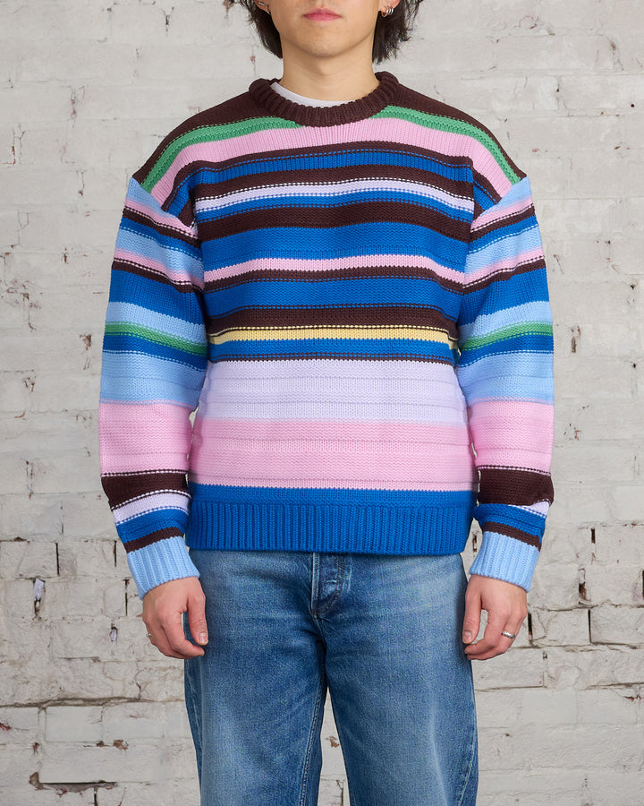 JW Anderson Multi-Stripe Crewneck Sweater Blue