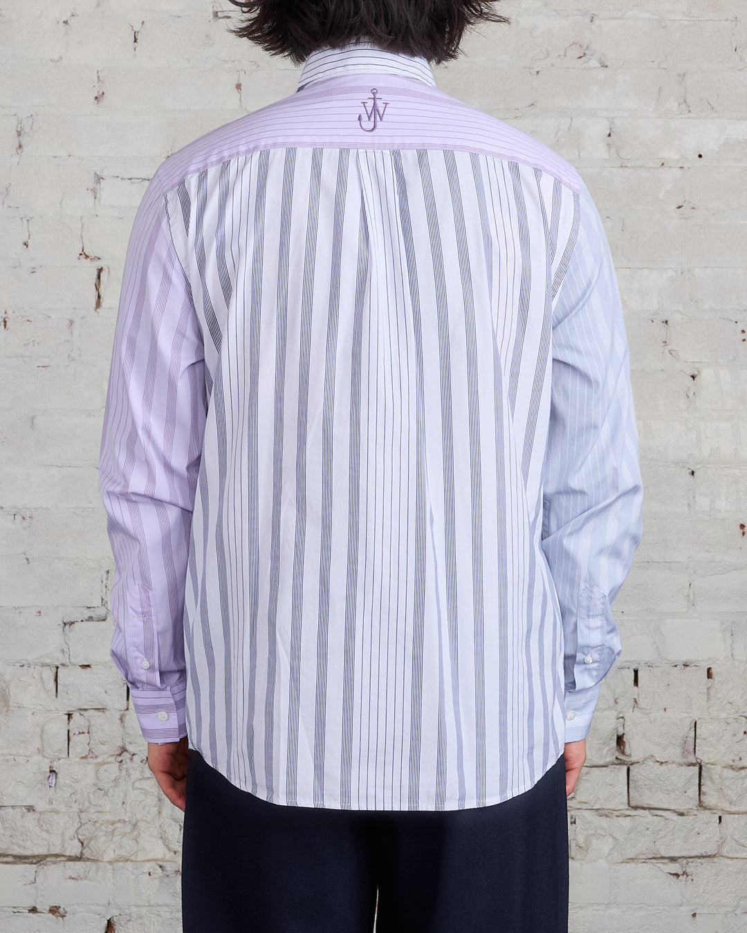 JW Anderson Multi-Stripe Patchwork Button Shirt