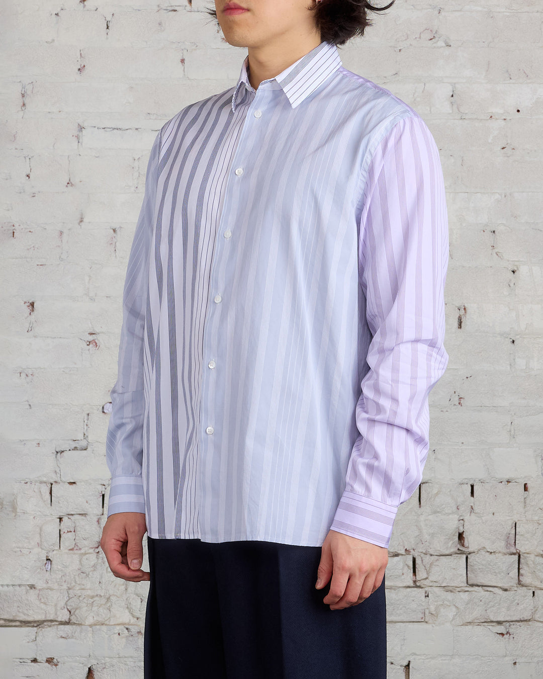 JW Anderson Multi-Stripe Patchwork Button Shirt