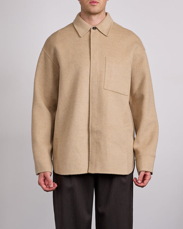 JW Anderson Oversized Shirt Jacket Clay Melange