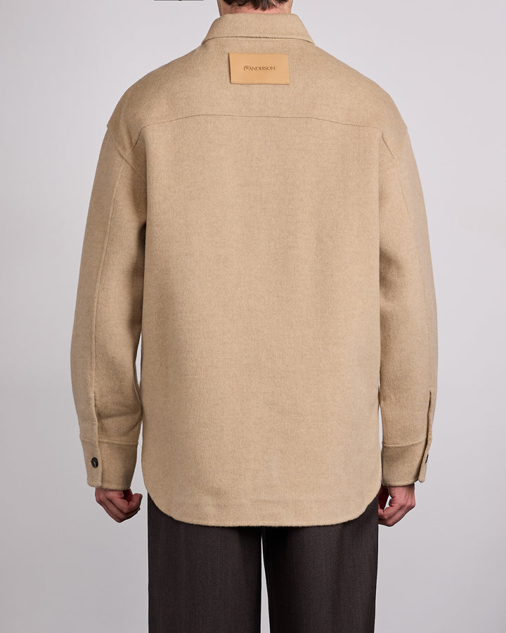 JW Anderson Oversized Shirt Jacket Clay Melange