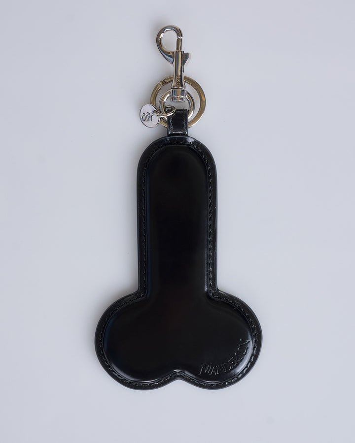 JW Anderson Penis Leather Keyring Black