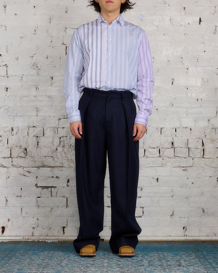 JW Anderson Pleated Wool Trouser Navy