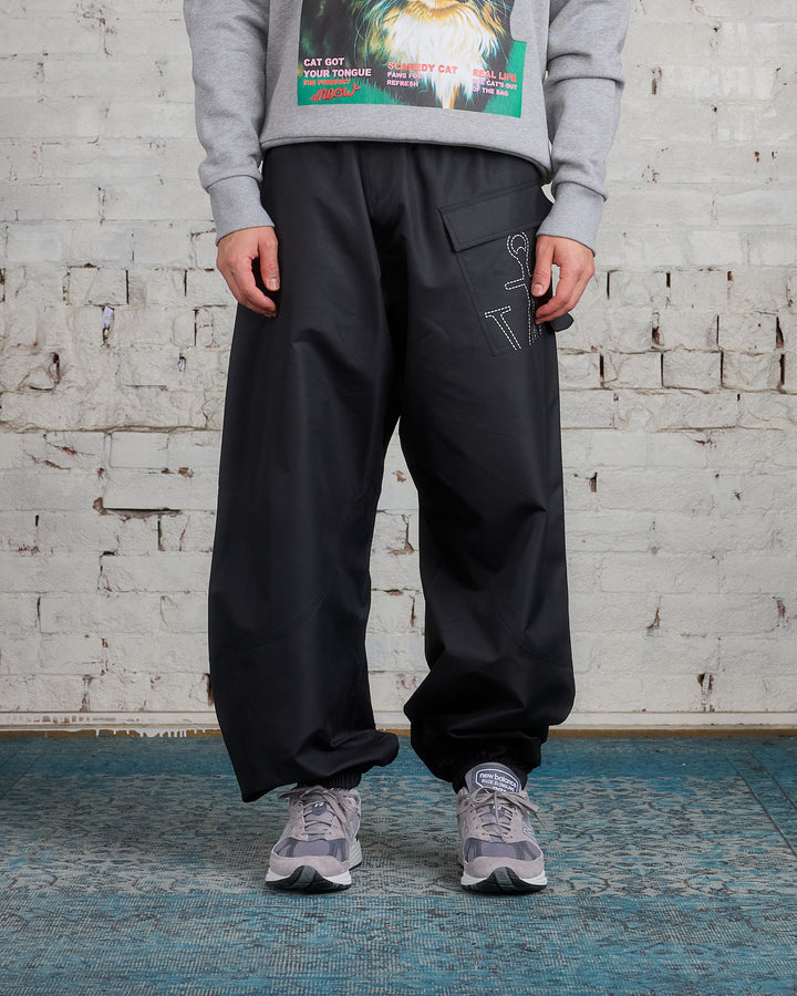 JW Anderson Twisted Jogger Nylon Canvas Pant Black