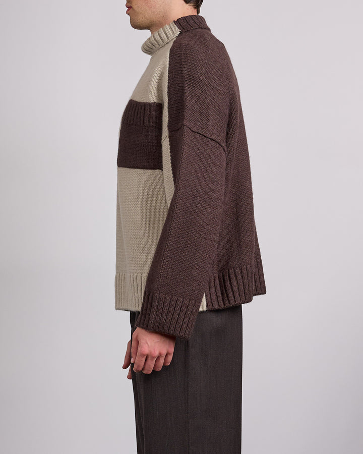 JW Anderson Two-Tone Patch Pocket Jumper Nougat