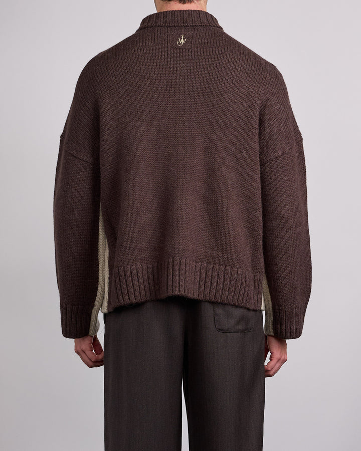JW Anderson Two-Tone Patch Pocket Jumper Nougat