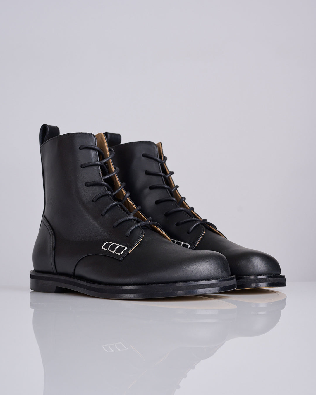 JW Anderson Loafer Lace Up Boot Black