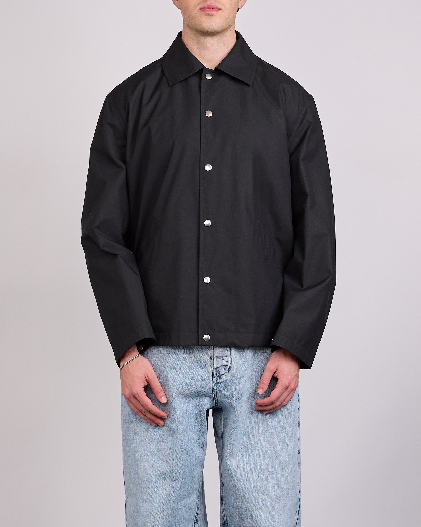 Jil Sander Back Logo WR Dry Cotton Blouson Jacket Black – LESS 17