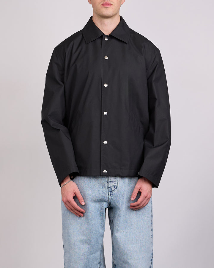 Jil Sander Back Logo WR Dry Cotton Blouson Jacket  Black