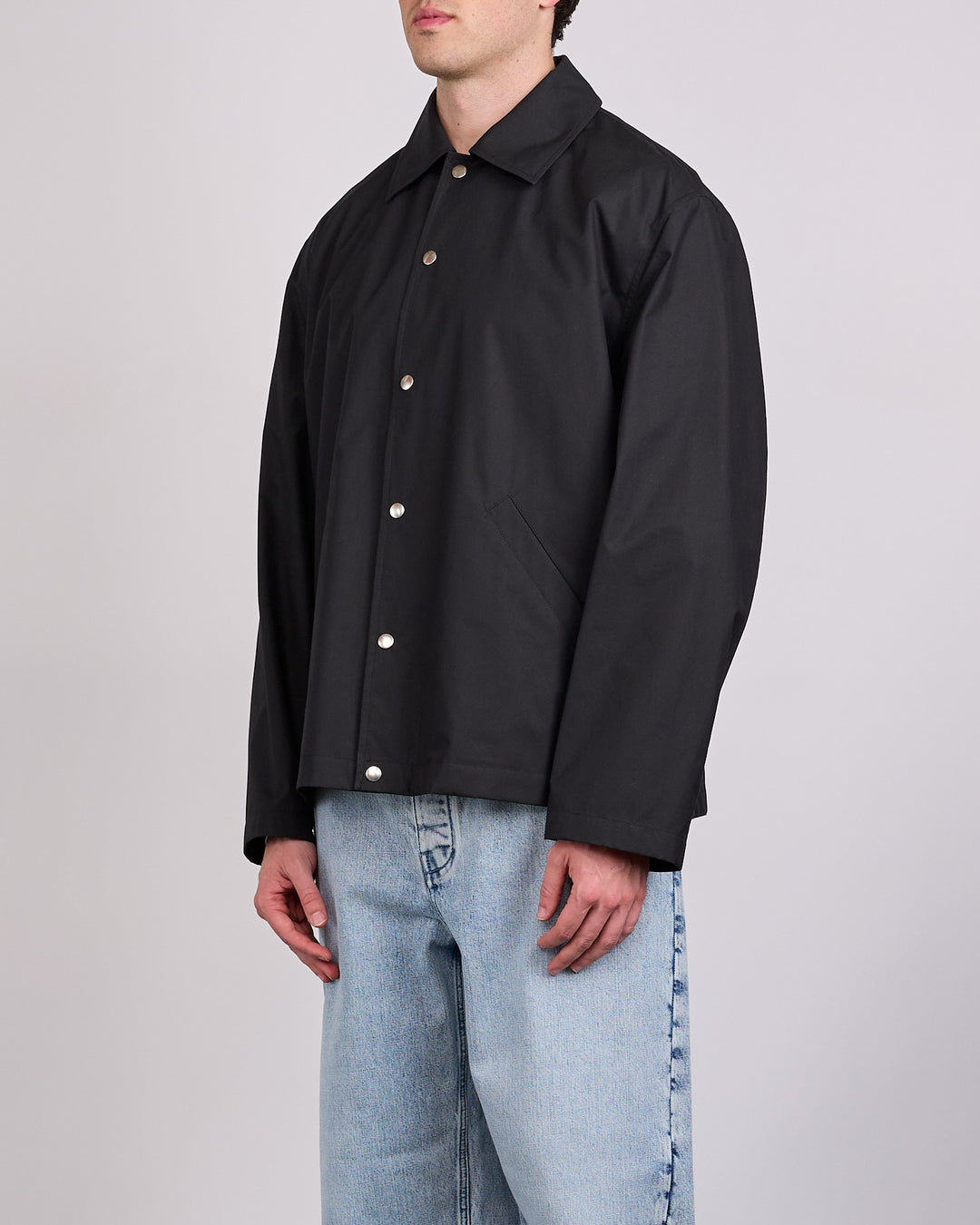 Jil Sander Back Logo WR Dry Cotton Blouson Jacket  Black
