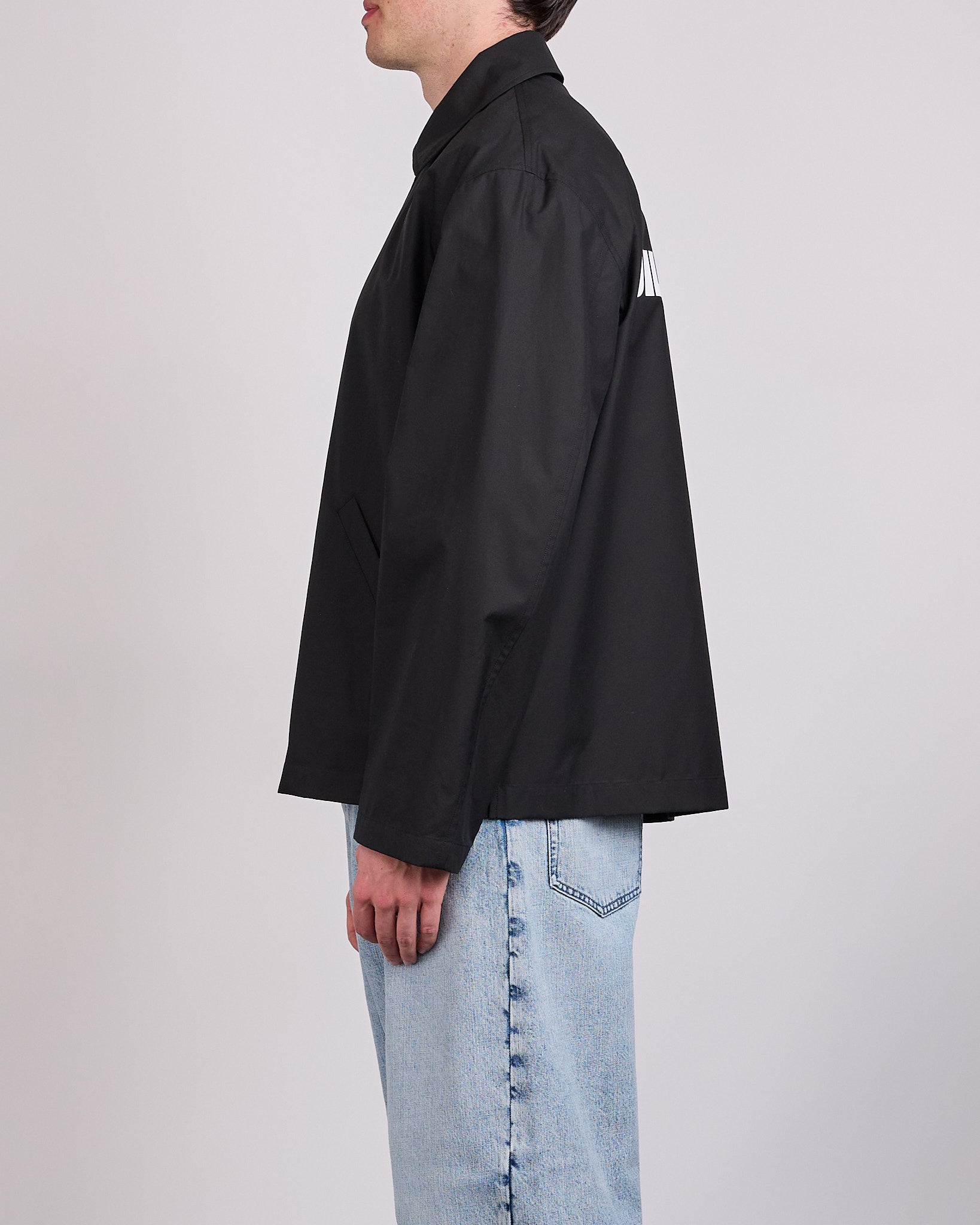 Jil Sander Back Logo WR Dry Cotton Blouson Jacket Black – LESS 17