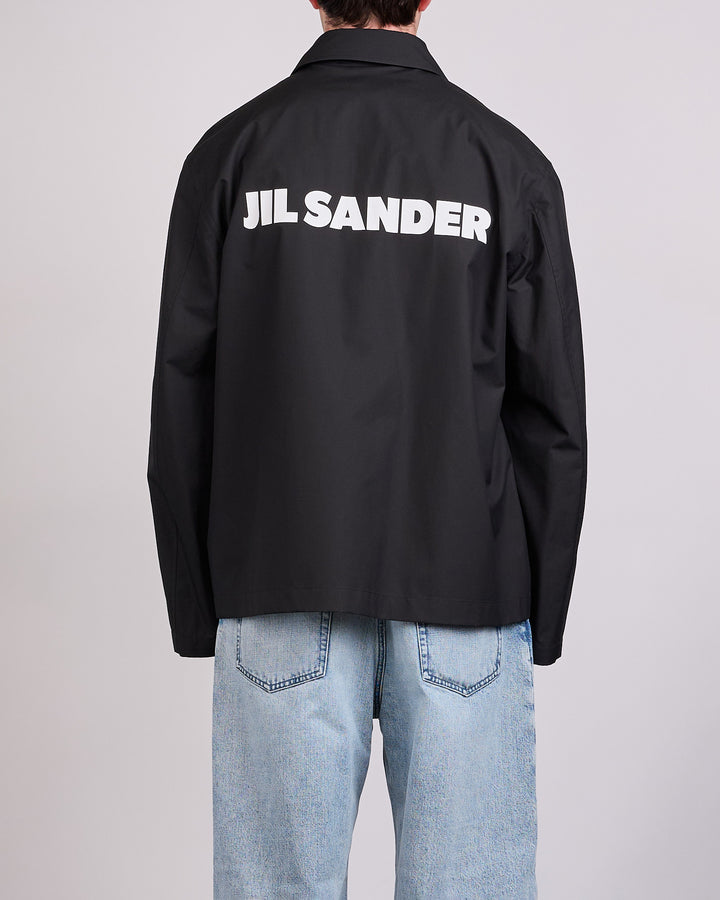 Jil Sander Back Logo WR Dry Cotton Blouson Jacket  Black