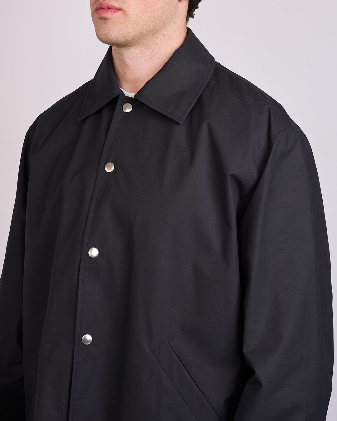 Jil Sander Back Logo WR Dry Cotton Blouson Jacket  Black