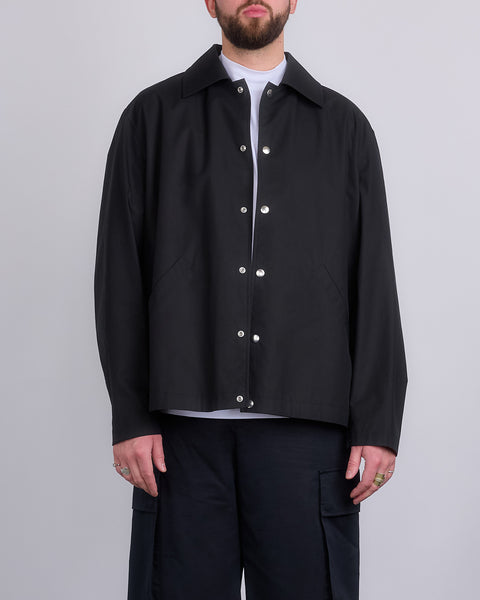 Jil Sander Logo Printed WR Dry Cotton Blouson Black – LESS 17