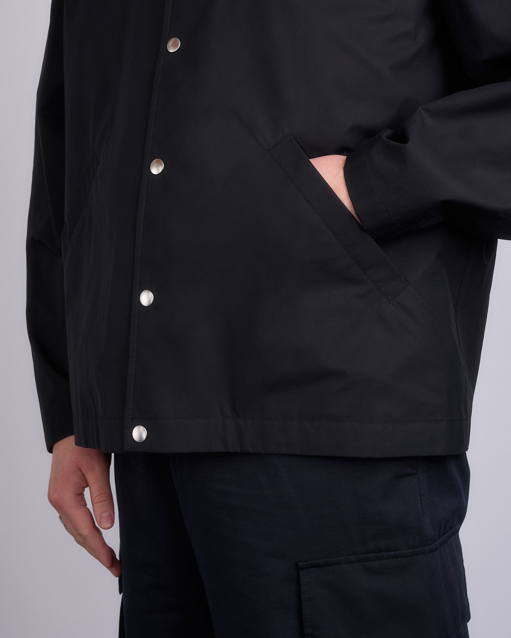 Jil Sander Logo Printed WR Dry Cotton Blouson Black – LESS 17