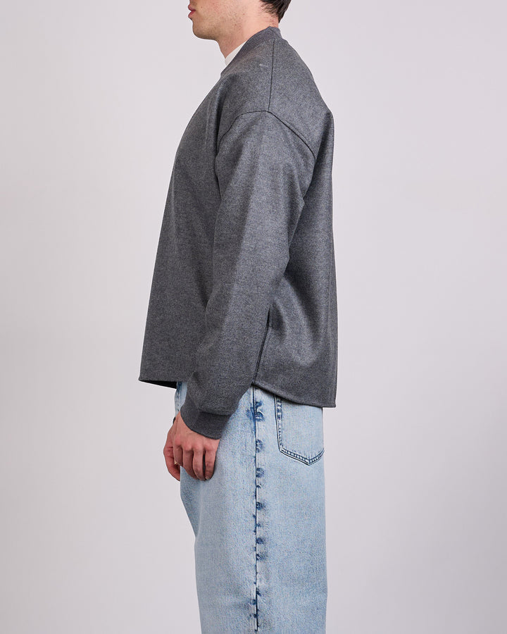 Jil Sander Melton Wool Crewneck Ash Grey