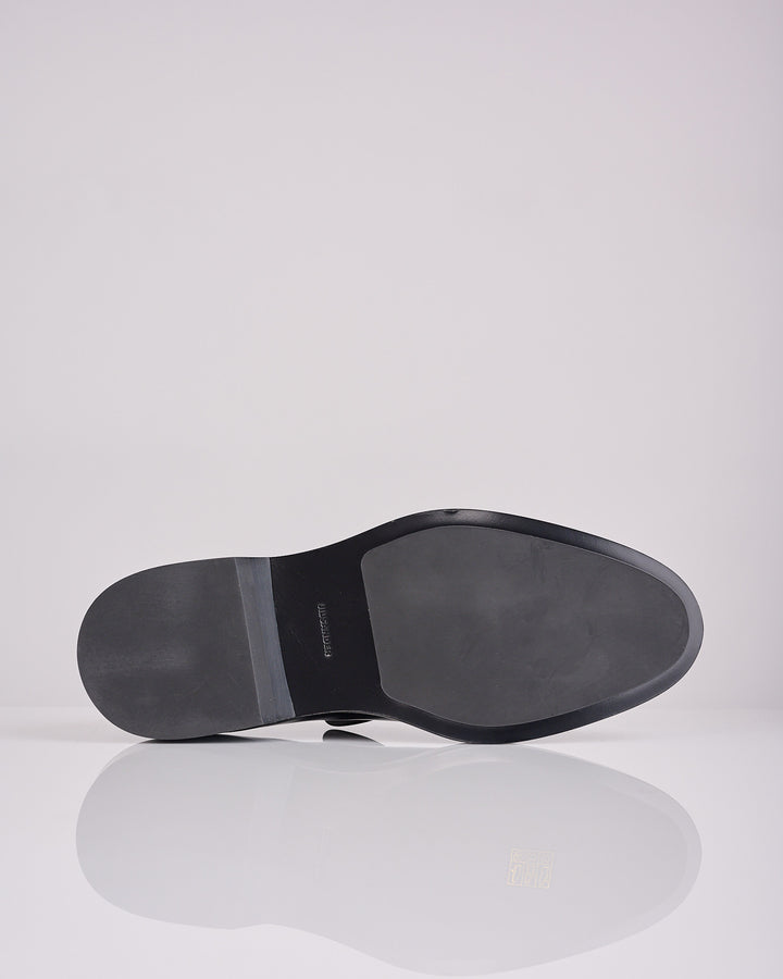 Jil Sander Spazzolato Shiny Leather Loafer Black