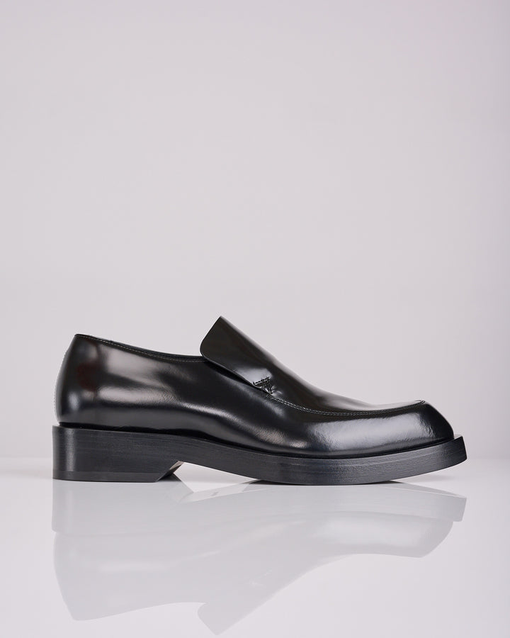 Jil Sander Spazzolato Shiny Leather Loafer Black