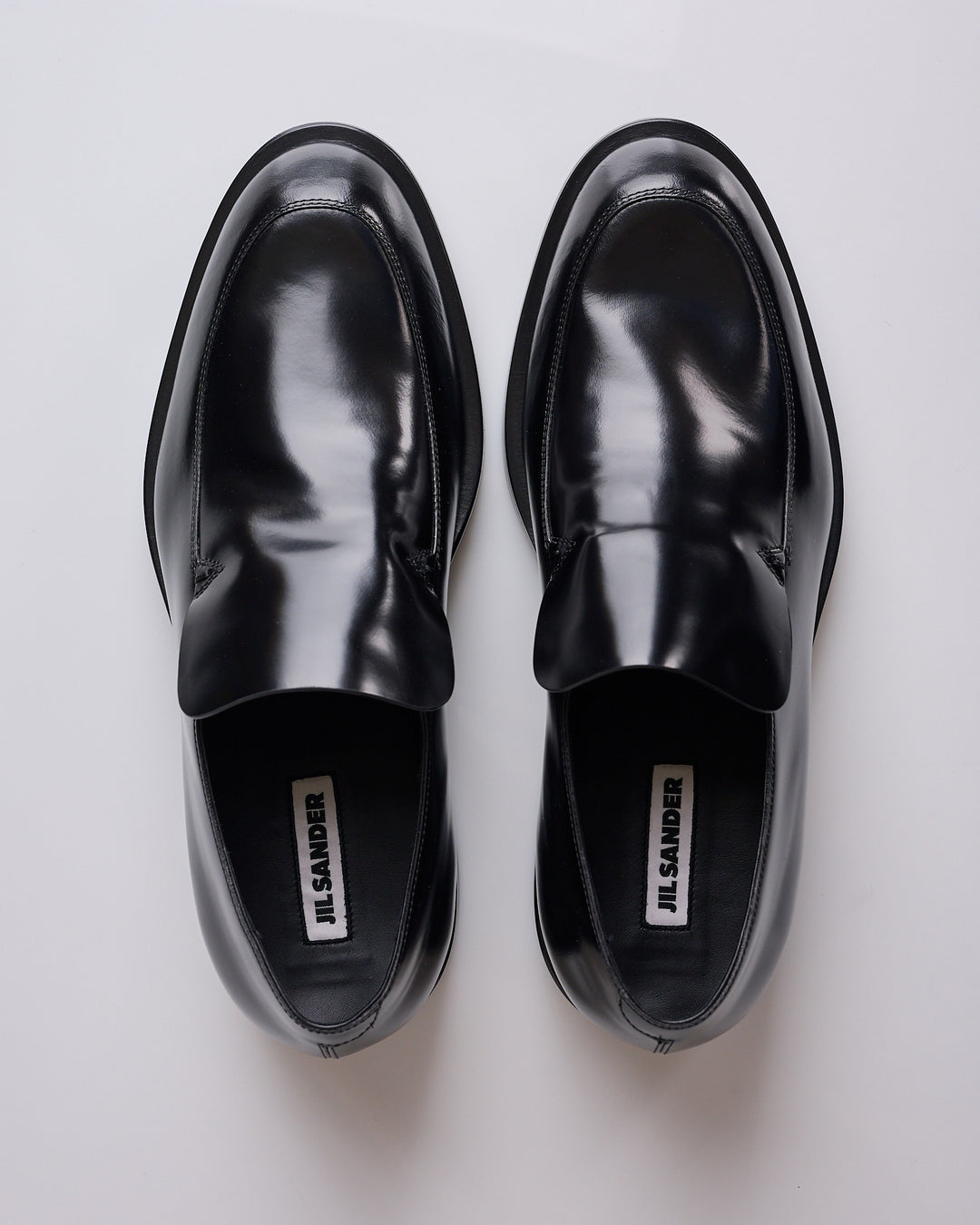 Jil Sander Spazzolato Shiny Leather Loafer Black