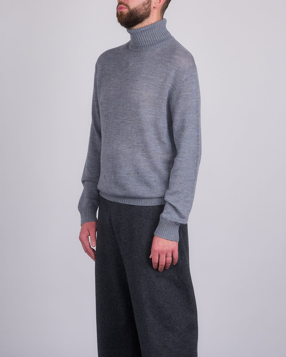 Jil Sander+ Extrafine Virgin Wool High Neck Sweater Slate