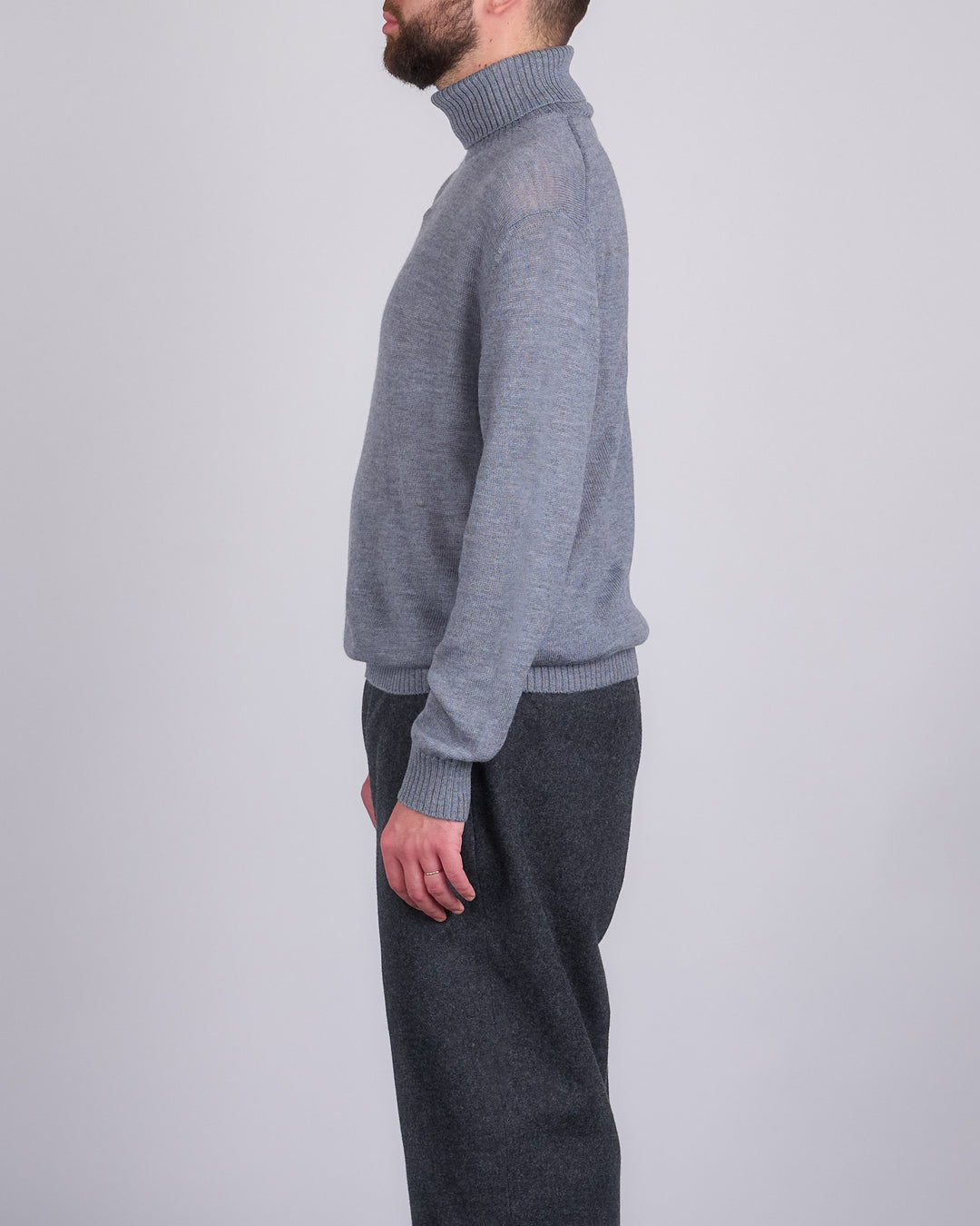 Jil Sander+ Extrafine Virgin Wool High Neck Sweater Slate