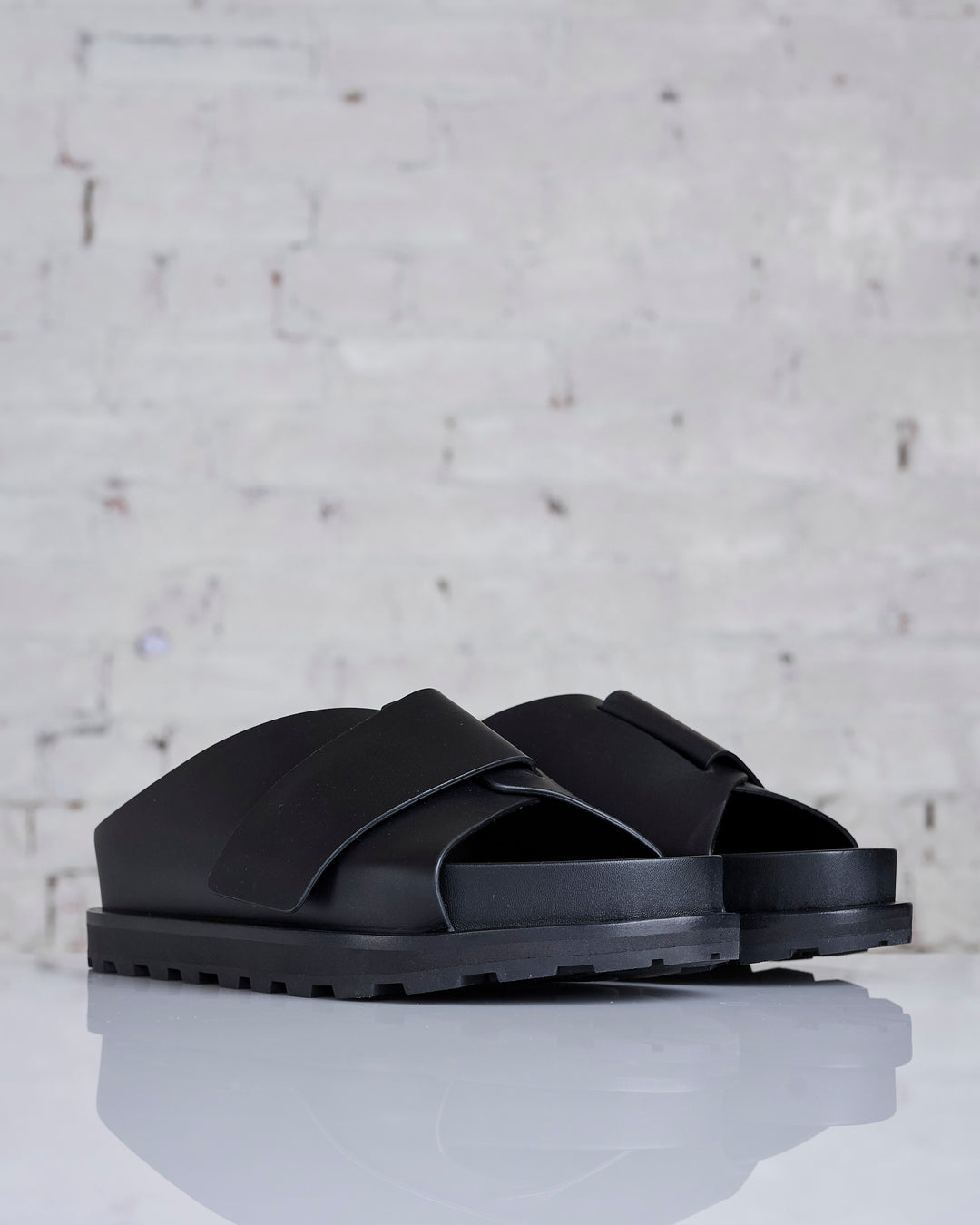 Jil Sander+ Leather Sandal Black