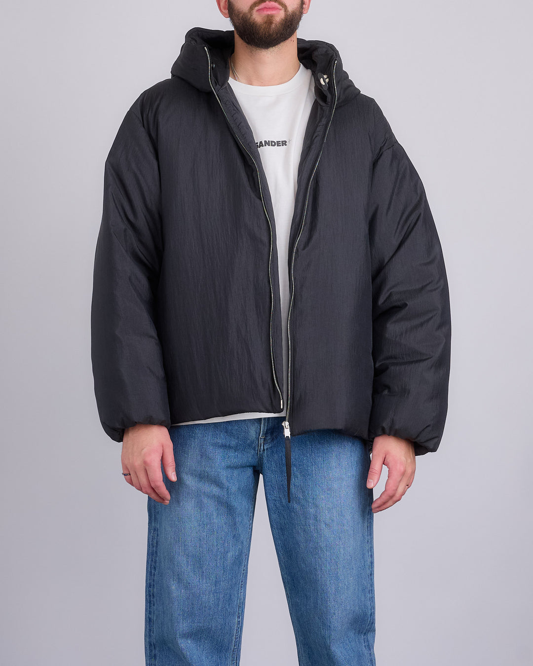 Jil Sander+ Nylon Silk Down Jacket Black