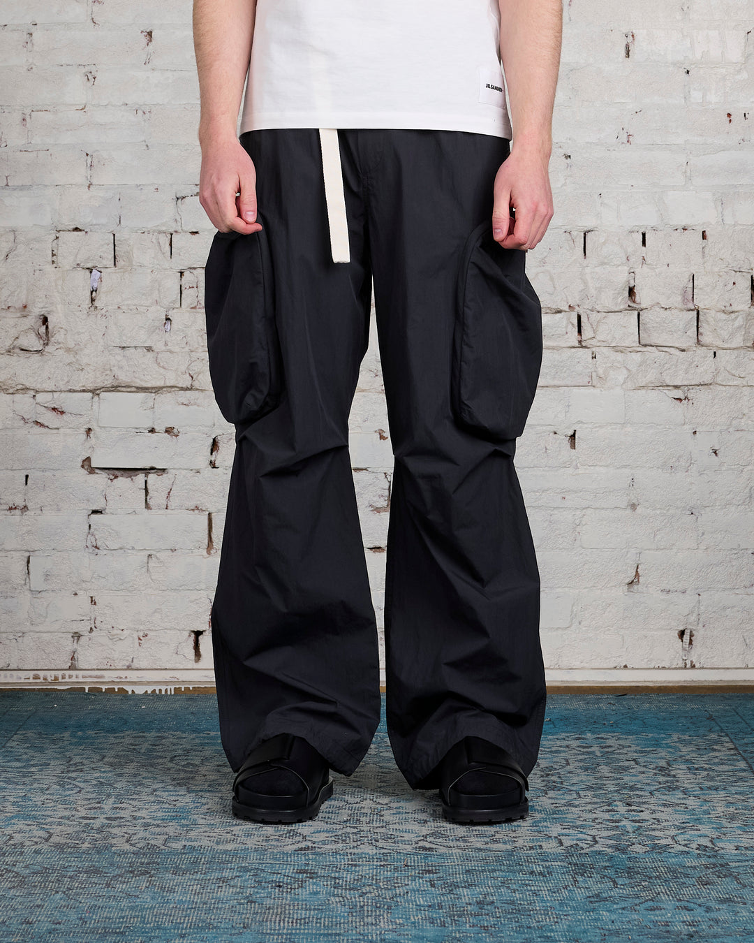 Jil Sander+ Relaxed Fit Zip Cargo Pant Black