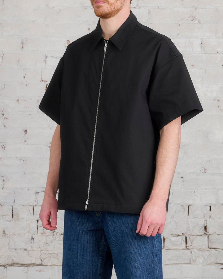 Jil Sander+ Short Sleeve Zip Shirt Jacket Black