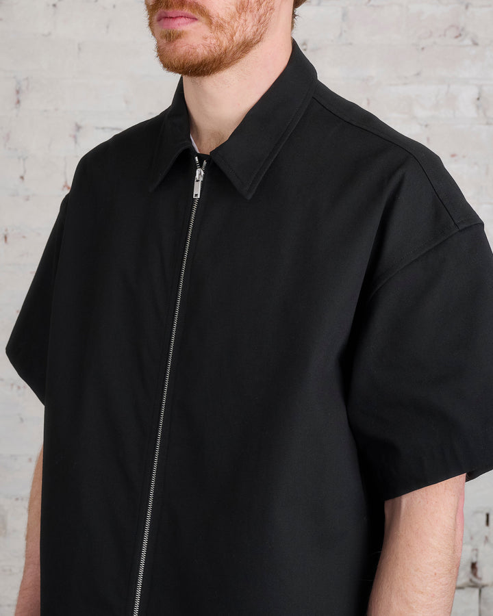 Jil Sander+ Short Sleeve Zip Shirt Jacket Black