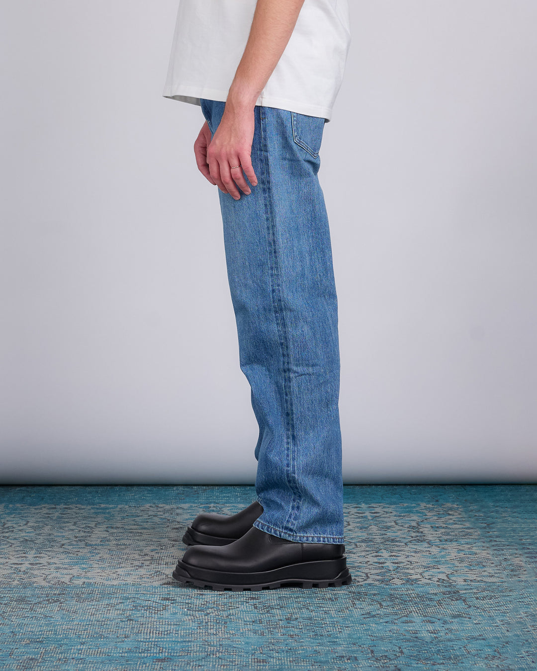 Jil Sander+ Washed Raw Denim Relaxed Jean Canard