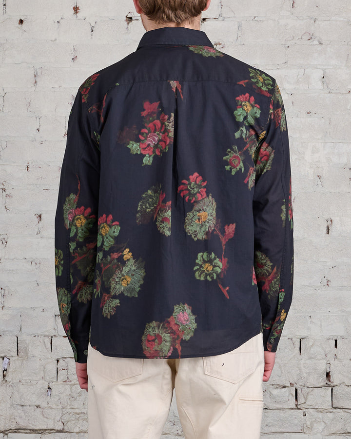 John Elliott Cloak Button Shirt Forest Floral