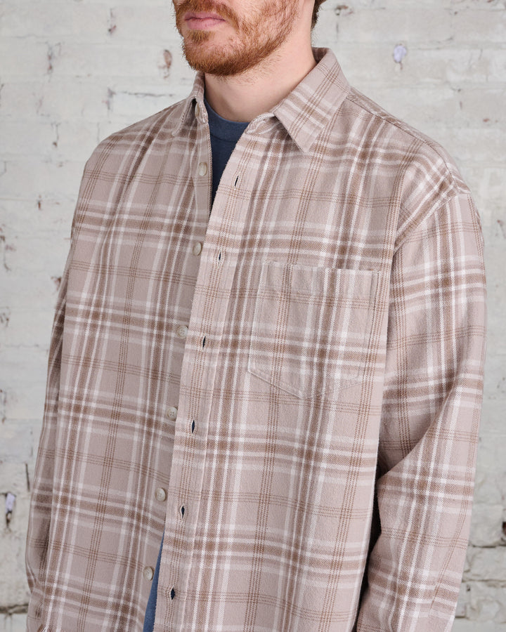 John Elliott Hemi Oversized Button-Down Shirt Organic Check