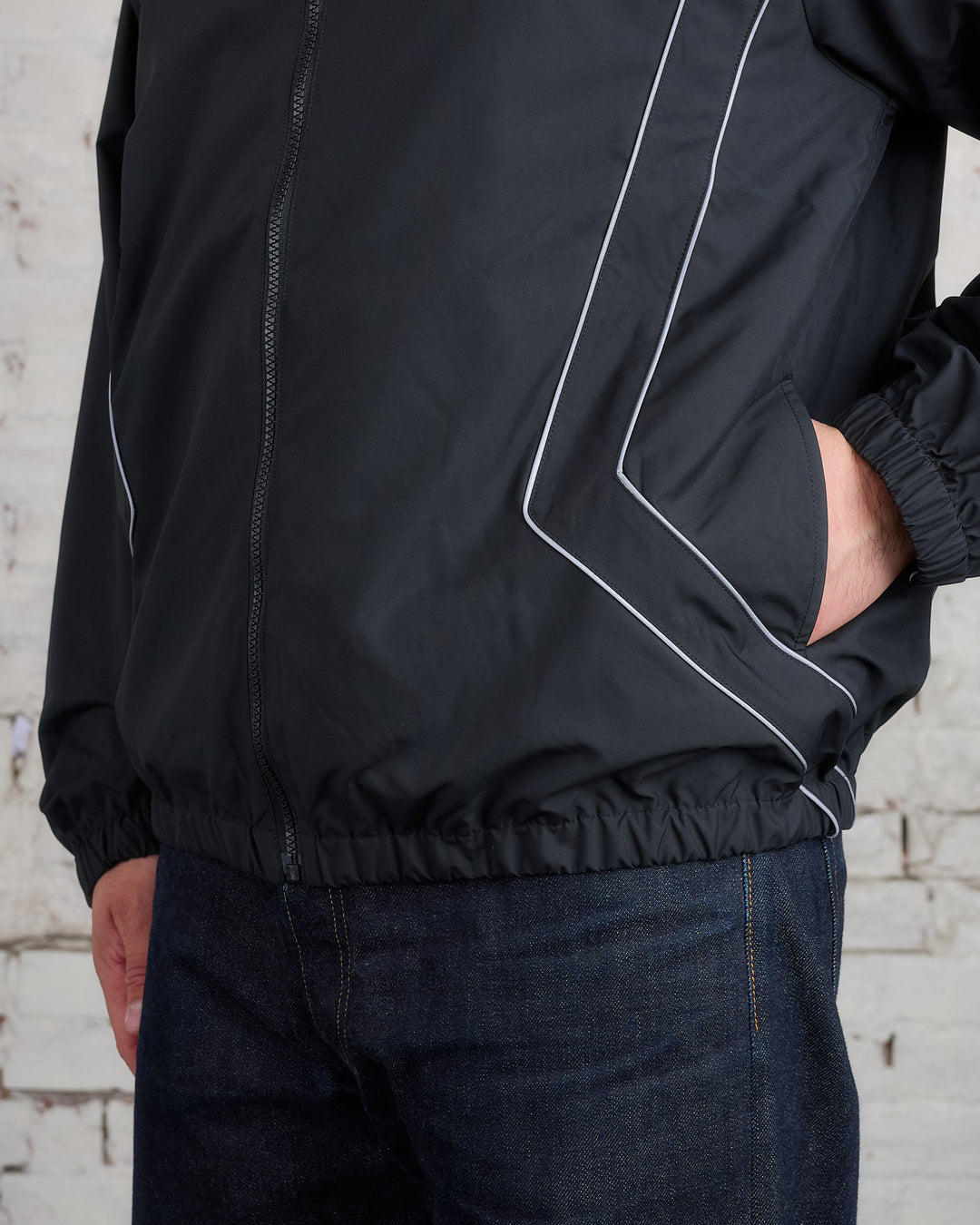 John Elliott Panelled Nylon Anorak Jacket Black