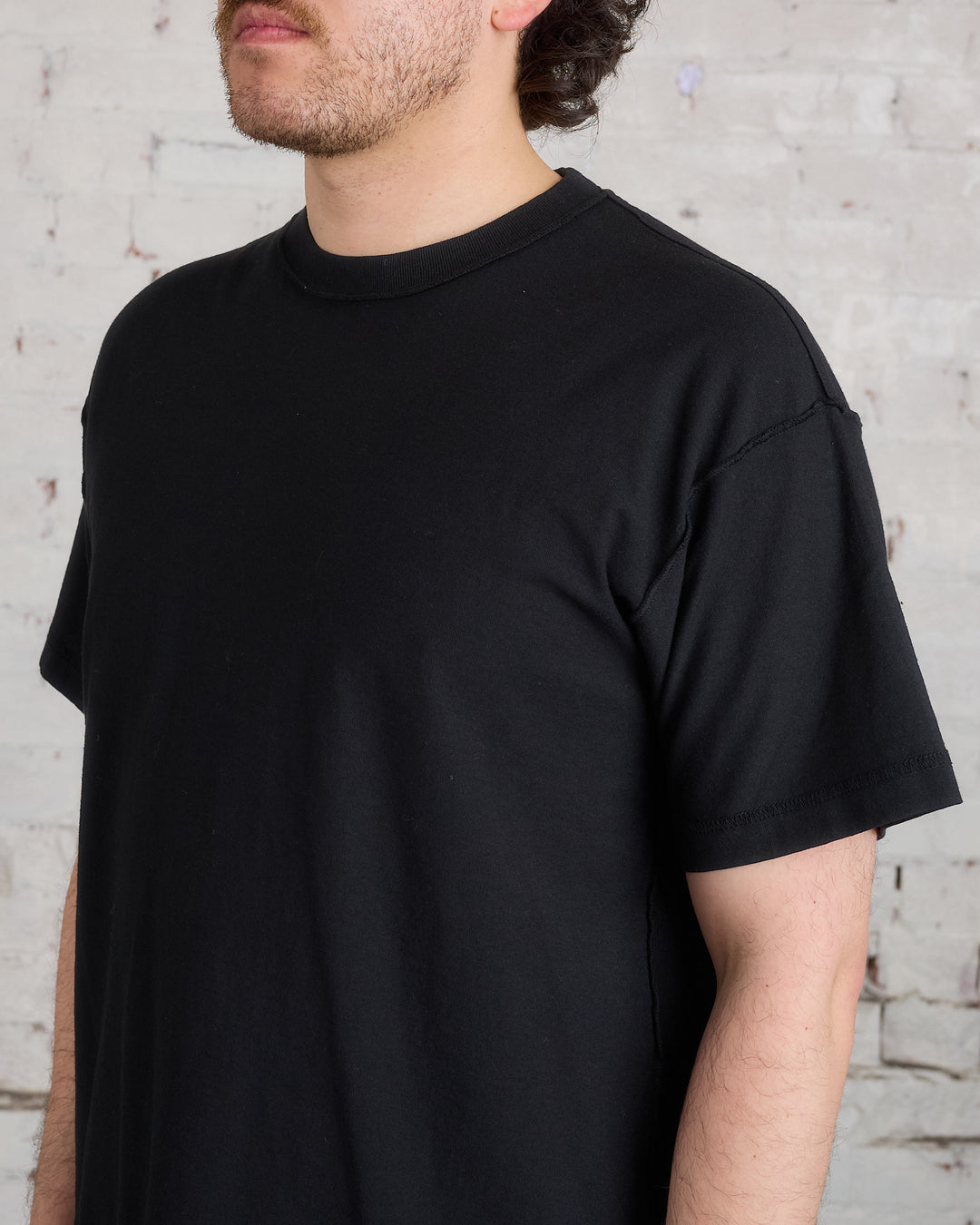 John Elliott Reversed Cropped T-Shirt Black