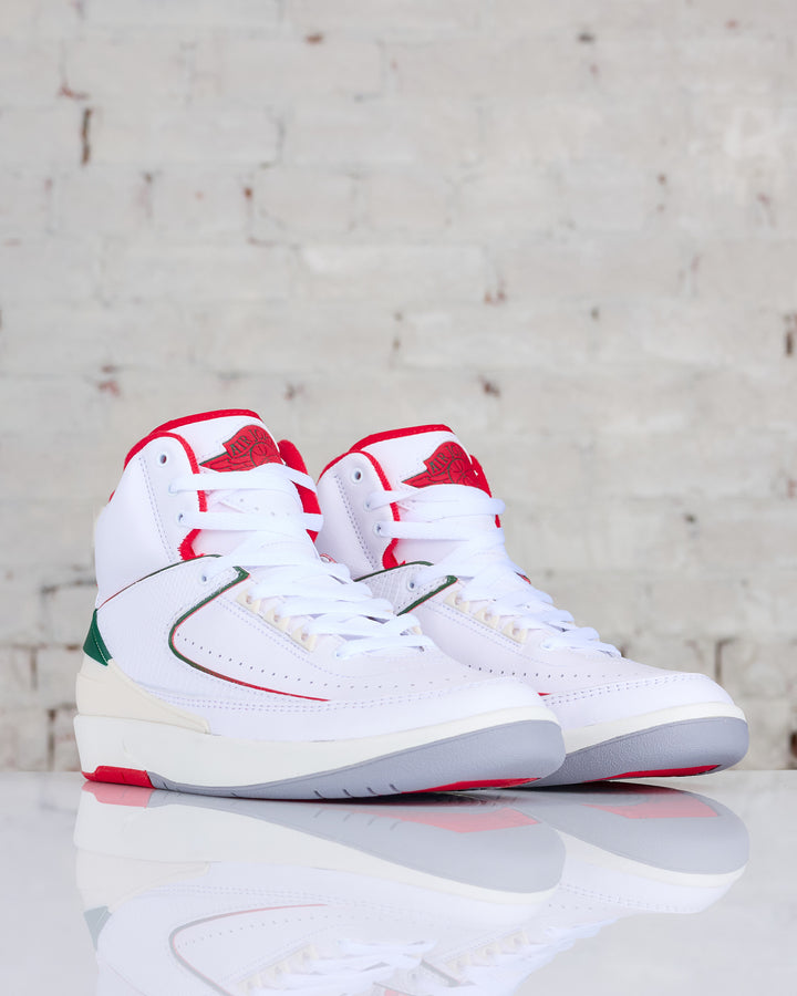 Nike Men's Air Jordan 2 Retro White/Fire Red-Fir-Sail