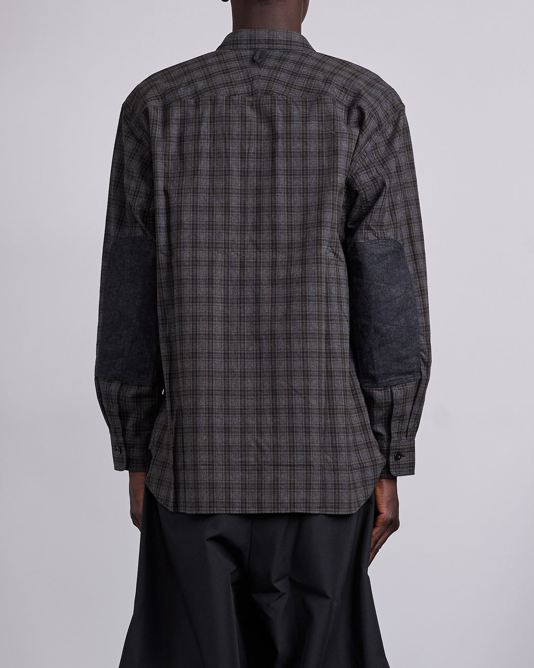Junya Watanabe MAN Cotton Check Flannel Button Shirt Grey