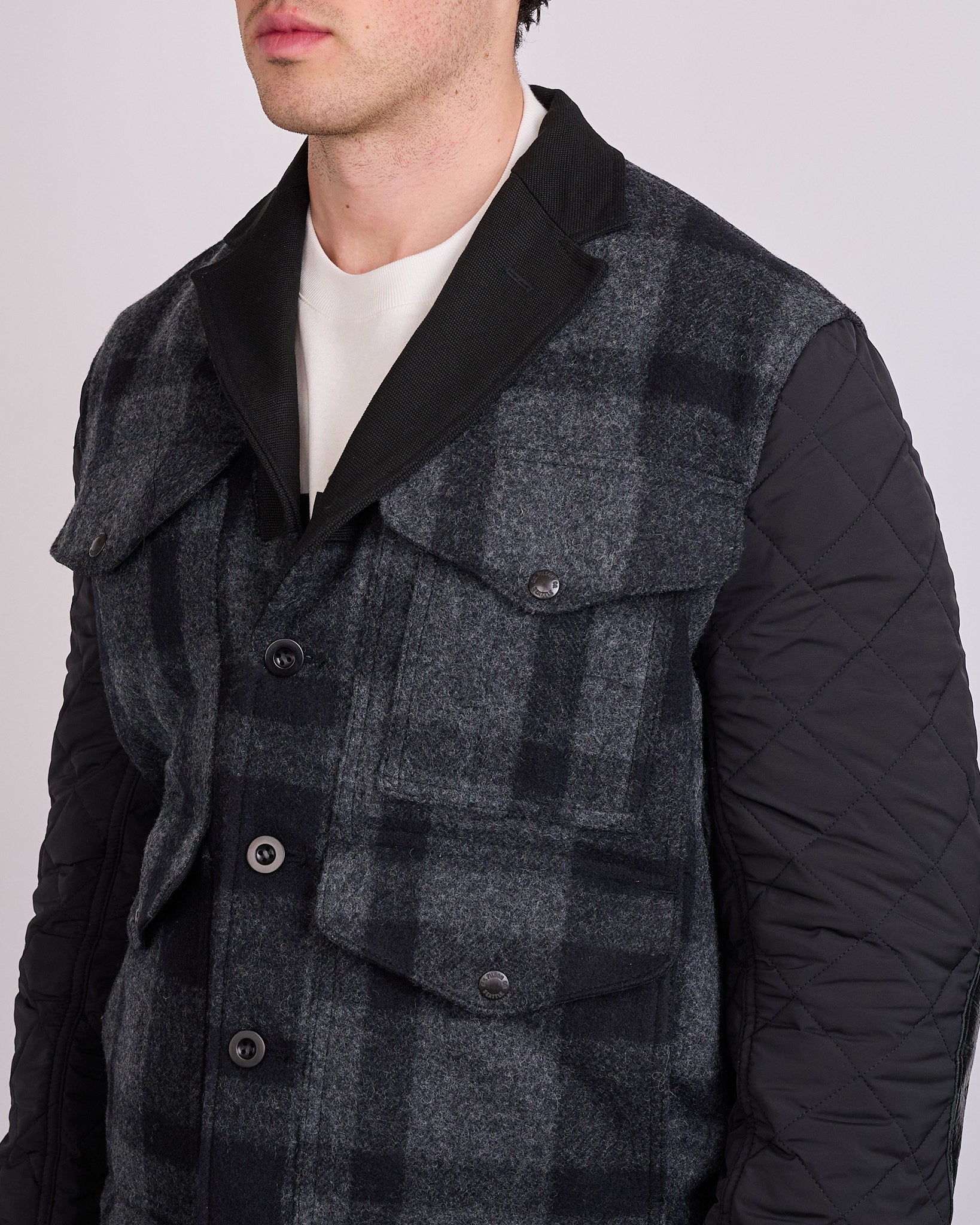 Junya Watanabe MAN Filson Mackinaw Wood Quilted Jacket Black – LESS 17