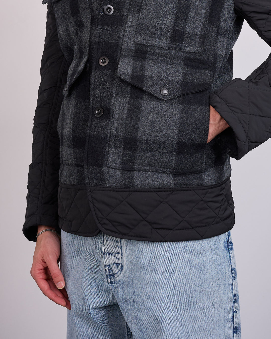 Junya Watanabe MAN Filson Mackinaw Wood Quilted Jacket Black