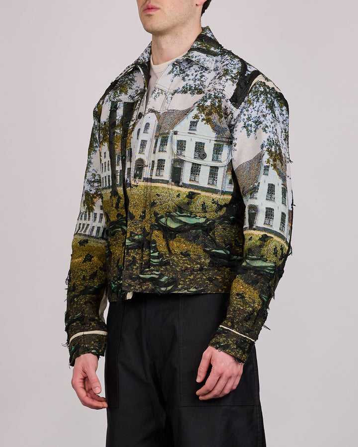 Junya Watanabe MAN Gobelin Weave House Jacket Green Black