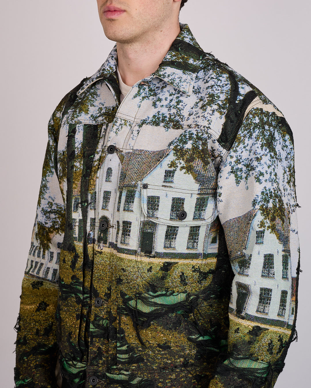Junya Watanabe MAN Gobelin Weave House Jacket Green Black